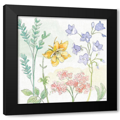 Peaceful Petals VII Black Modern Wood Framed Art Print by Grove, Beth