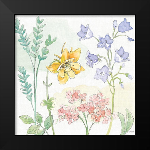 Peaceful Petals VII Black Modern Wood Framed Art Print by Grove, Beth