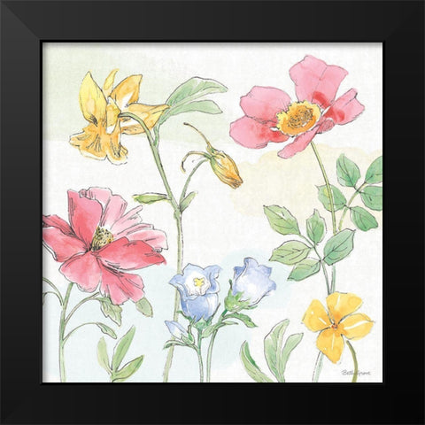 Peaceful Petals VIII Black Modern Wood Framed Art Print by Grove, Beth