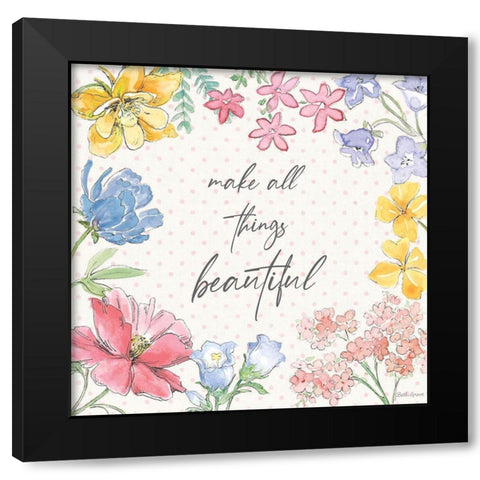 Peaceful Petals IX Black Modern Wood Framed Art Print by Grove, Beth