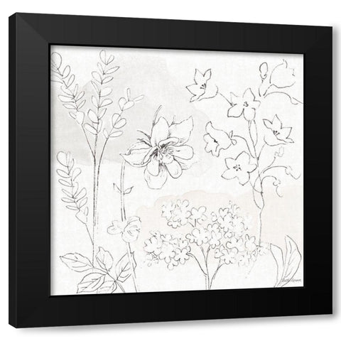 Peaceful Petals VII Neutral Black Modern Wood Framed Art Print with Double Matting by Grove, Beth