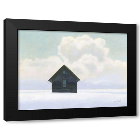 Lonely Winter Landscape I Black Modern Wood Framed Art Print by Wiens, James