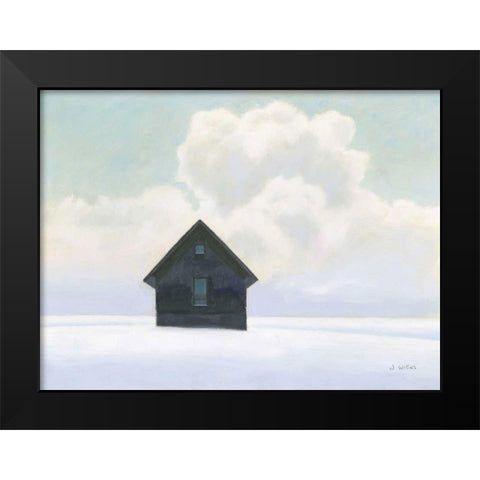 Lonely Winter Landscape I Black Modern Wood Framed Art Print by Wiens, James