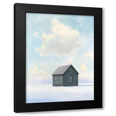 Lonely Winter Landscape III Black Modern Wood Framed Art Print with Double Matting by Wiens, James