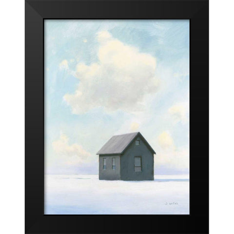 Lonely Winter Landscape III Black Modern Wood Framed Art Print by Wiens, James