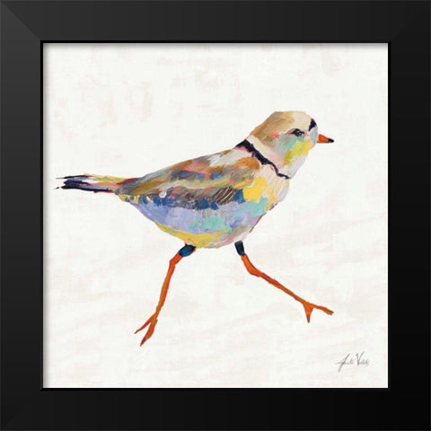 Coastal Plover I Linen Black Modern Wood Framed Art Print by Vertentes, Jeanette