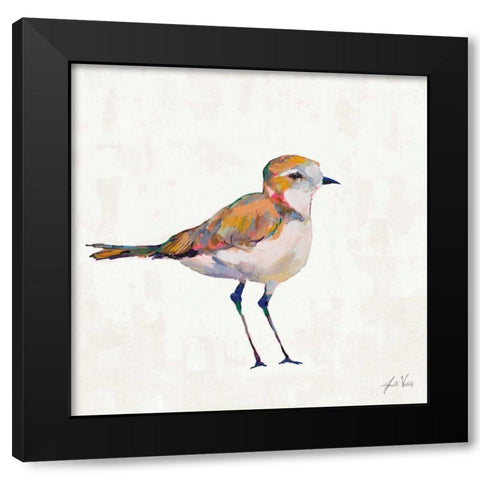 Coastal Plover III Linen Black Modern Wood Framed Art Print with Double Matting by Vertentes, Jeanette