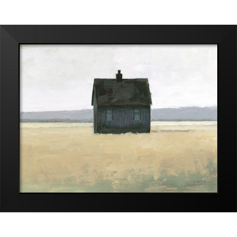 Lonely Landscape II Black Modern Wood Framed Art Print by Wiens, James
