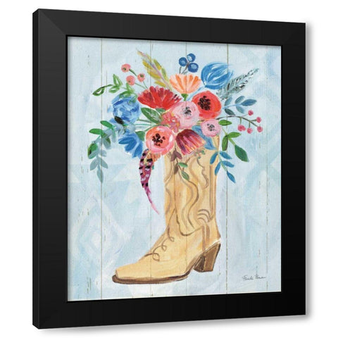 Cowgirl II Black Modern Wood Framed Art Print with Double Matting by Zaman, Farida