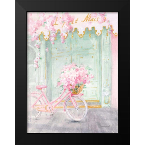 Pastel Paris I Black Modern Wood Framed Art Print by Nai, Danhui