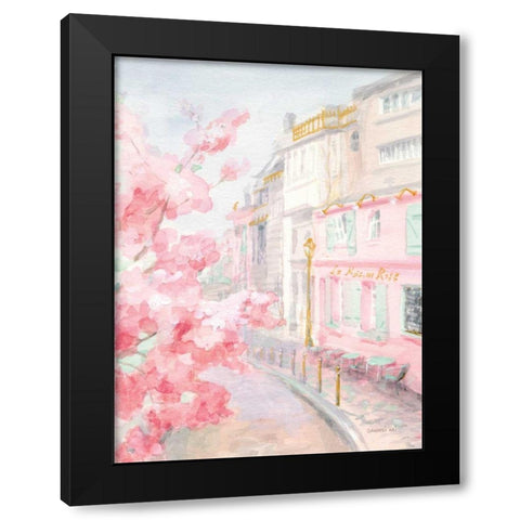 Pastel Paris II Black Modern Wood Framed Art Print by Nai, Danhui