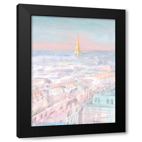 Pastel Paris VI Black Modern Wood Framed Art Print by Nai, Danhui
