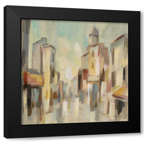 Pastel Street I Black Modern Wood Framed Art Print by Vassileva, Silvia