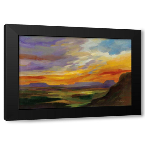Sonoran Desert Sunset Black Modern Wood Framed Art Print by Vassileva, Silvia