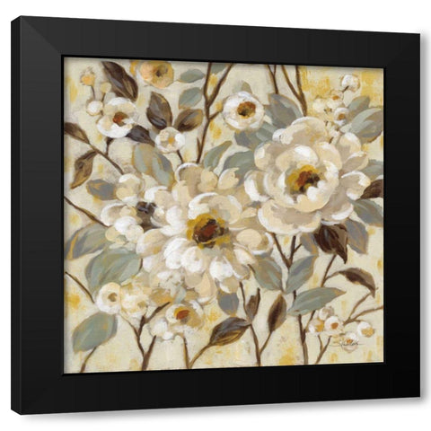 Golden Nature Black Modern Wood Framed Art Print with Double Matting by Vassileva, Silvia