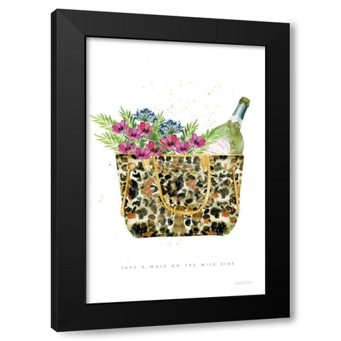 On the Wild Side IV Black Modern Wood Framed Art Print by Charro, Mercedes Lopez