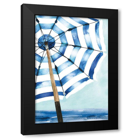 Surf and Sun I Black Modern Wood Framed Art Print by Charro, Mercedes Lopez