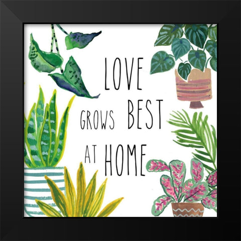 Plant Home III Black Modern Wood Framed Art Print by Zaman, Farida