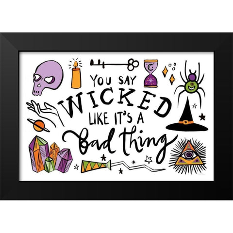 Spell Bound I Black Modern Wood Framed Art Print by Zaman, Farida