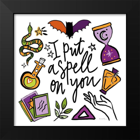 Spell Bound II Black Modern Wood Framed Art Print by Zaman, Farida