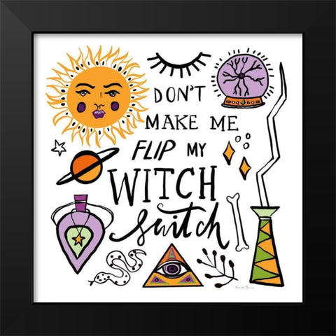 Spell Bound III Black Modern Wood Framed Art Print by Zaman, Farida