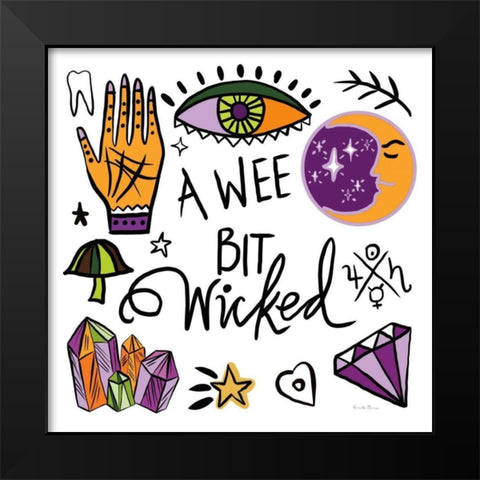 Spell Bound V Black Modern Wood Framed Art Print by Zaman, Farida