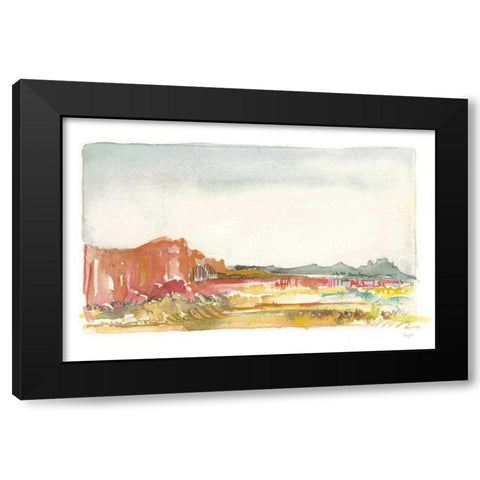 Looking Out Neutral Black Modern Wood Framed Art Print with Double Matting by Rice, Kristy
