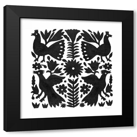 Otomi Elegance Black IV Black Modern Wood Framed Art Print by Green, Nancy