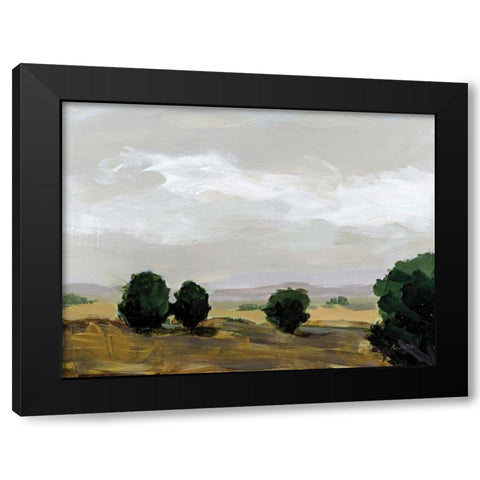 Autumn Fields Black Modern Wood Framed Art Print by Munger, Pamela