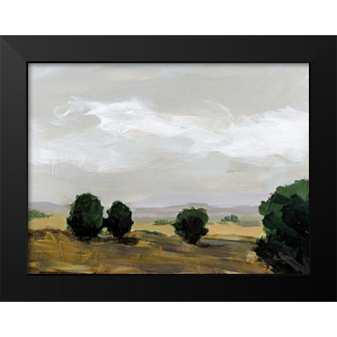Autumn Fields Black Modern Wood Framed Art Print by Munger, Pamela