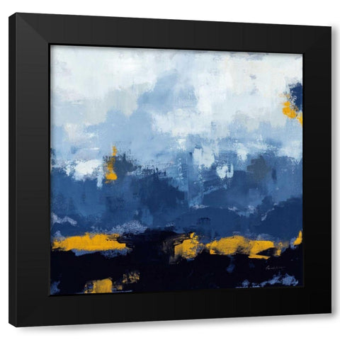 Mountain Gold Black Modern Wood Framed Art Print with Double Matting by Munger, Pamela