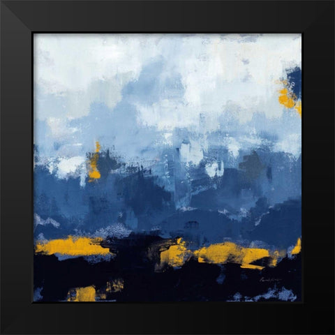 Mountain Gold Black Modern Wood Framed Art Print by Munger, Pamela