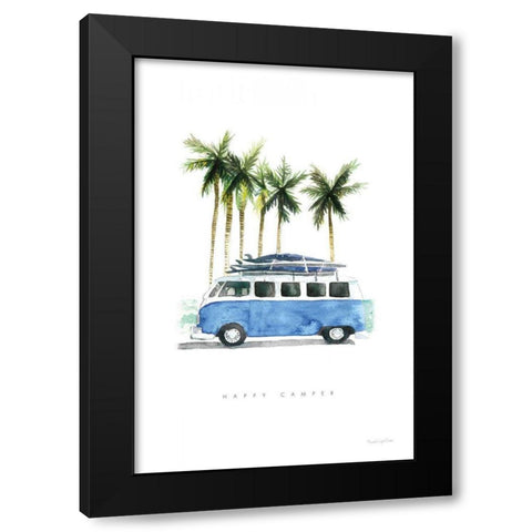 Surf Days II Black Modern Wood Framed Art Print by Charro, Mercedes Lopez