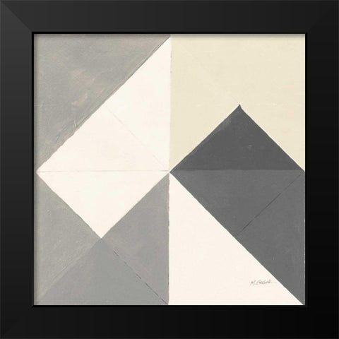 Triangles IV Neutral Crop Black Modern Wood Framed Art Print by Schick, Mike
