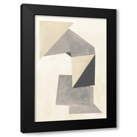 Paper Trail Neutral Black Modern Wood Framed Art Print with Double Matting by Schick, Mike