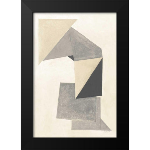 Paper Trail Neutral Black Modern Wood Framed Art Print by Schick, Mike