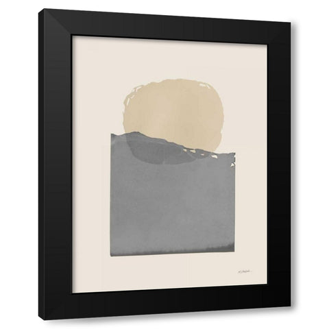 Buoyant Neutral Black Modern Wood Framed Art Print with Double Matting by Schick, Mike