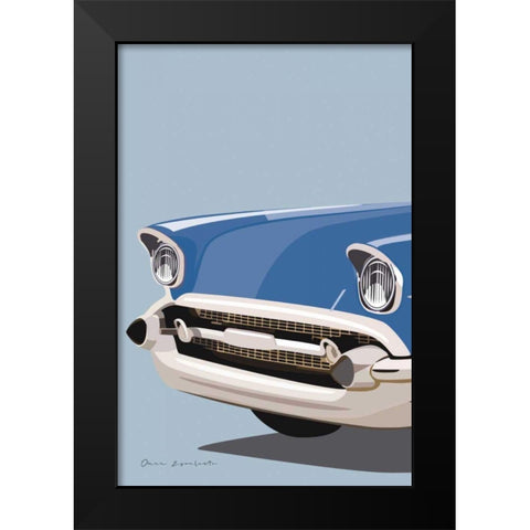 American Vintage Car II Black Modern Wood Framed Art Print by Escalante, Omar