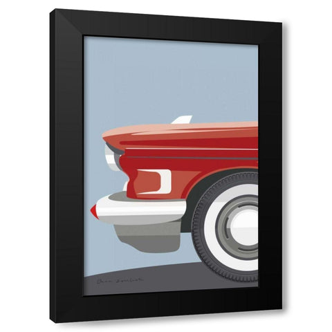 American Vintage Car III Black Modern Wood Framed Art Print with Double Matting by Escalante, Omar