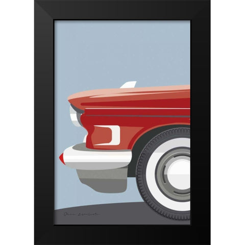 American Vintage Car III Black Modern Wood Framed Art Print by Escalante, Omar