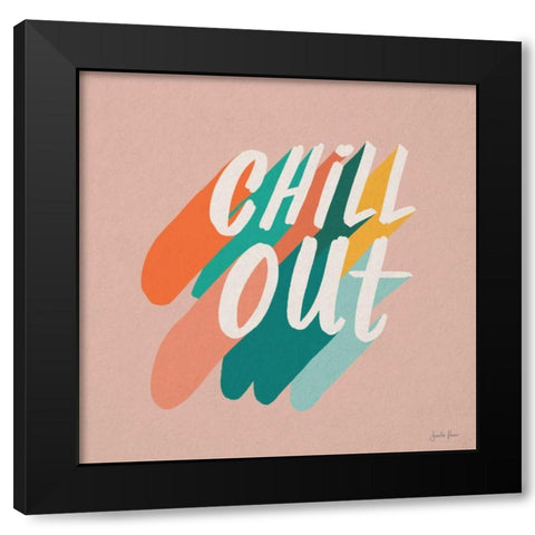 Chill Out I Black Modern Wood Framed Art Print with Double Matting by Penner, Janelle