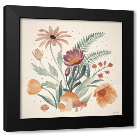 Cottage Botanical III Black Modern Wood Framed Art Print with Double Matting by Penner, Janelle