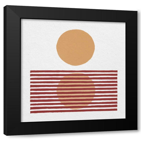 Reflection I Yellow Red Black Modern Wood Framed Art Print by Hershey, Moira