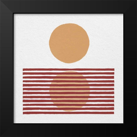 Reflection I Yellow Red Black Modern Wood Framed Art Print by Hershey, Moira