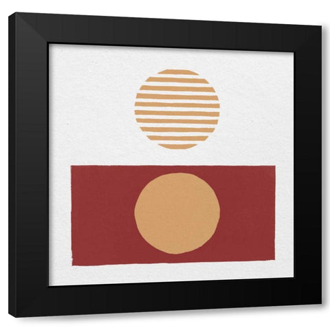 Reflection II Red Yellow Black Modern Wood Framed Art Print by Hershey, Moira