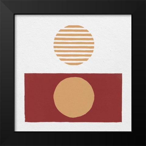 Reflection II Red Yellow Black Modern Wood Framed Art Print by Hershey, Moira