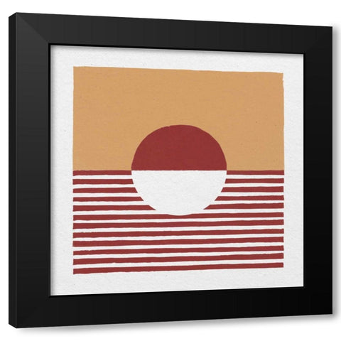 Reflection IV Red Yellow Black Modern Wood Framed Art Print by Hershey, Moira