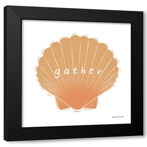 Beachcomber II Black Modern Wood Framed Art Print with Double Matting by Snowdon, Alexandra