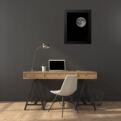 Moon Detail I Black Modern Wood Framed Art Print by Larson, Nathan