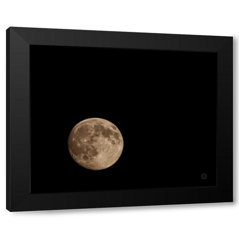 Moon Detail II Black Modern Wood Framed Art Print by Larson, Nathan